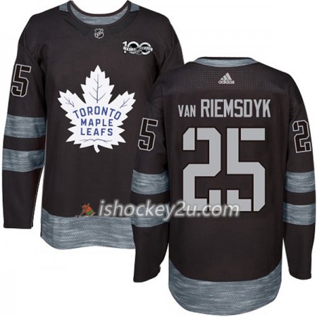 Mænd NHL Toronto Maple Leafs Trøje James Van Riemsdyk 25 1917-2017 100th Anniversary Adidas Sort Authentic